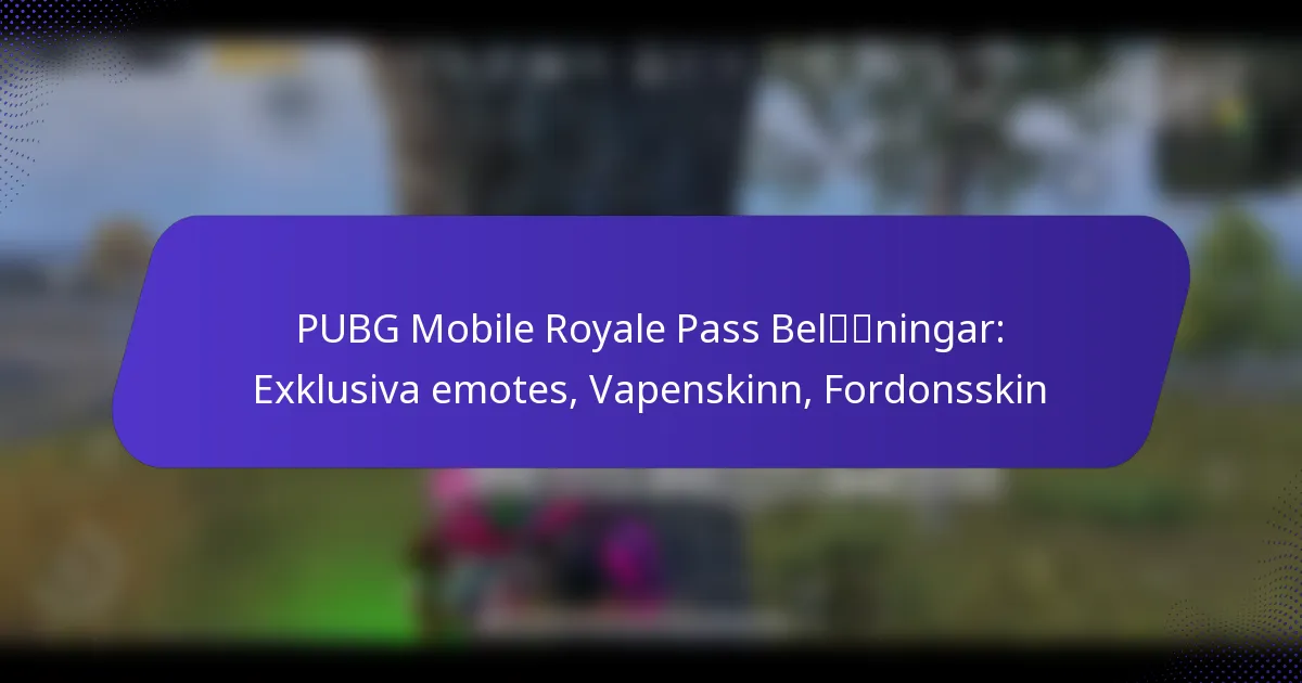 PUBG Mobile Royale Pass Belöningar: Exklusiva emotes, Vapenskinn, Fordonsskin