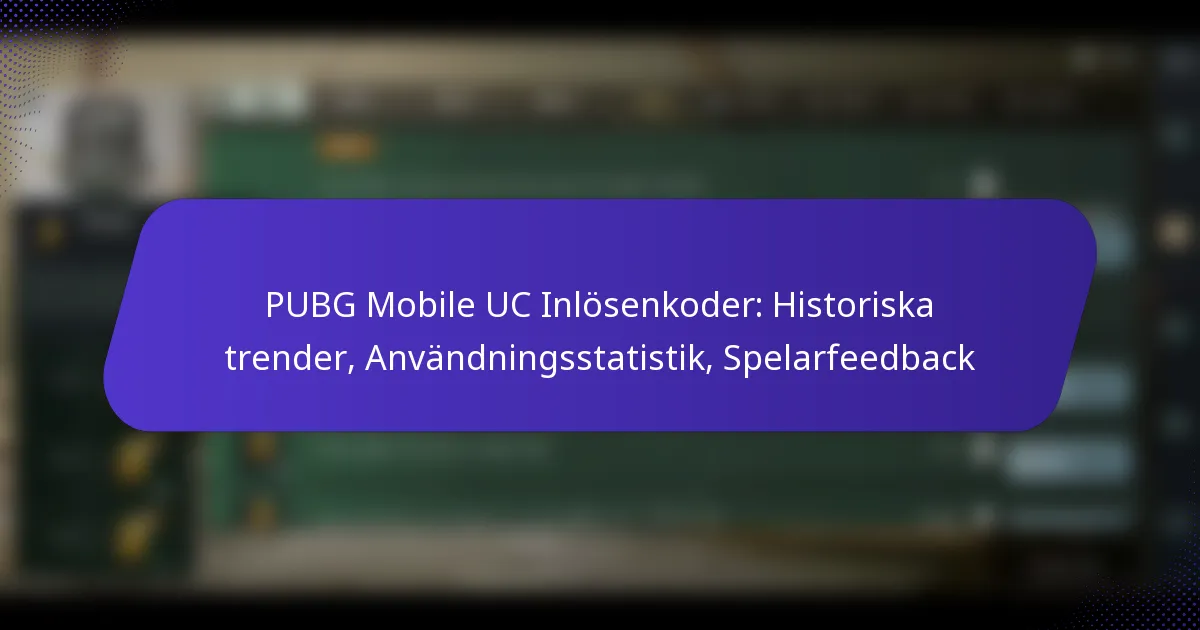 PUBG Mobile UC Inlösenkoder: Historiska trender, Användningsstatistik, Spelarfeedback