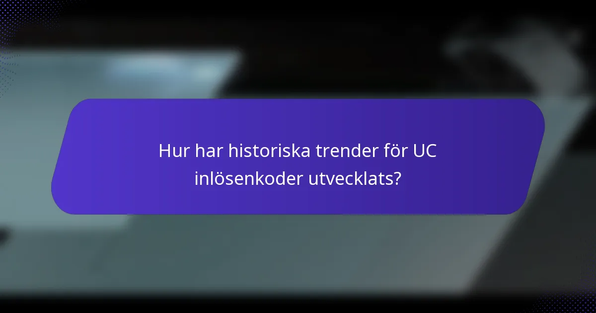 Hur har historiska trender för UC inlösenkoder utvecklats?