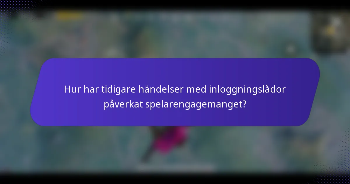 Hur har tidigare händelser med inloggningslådor påverkat spelarengagemanget?