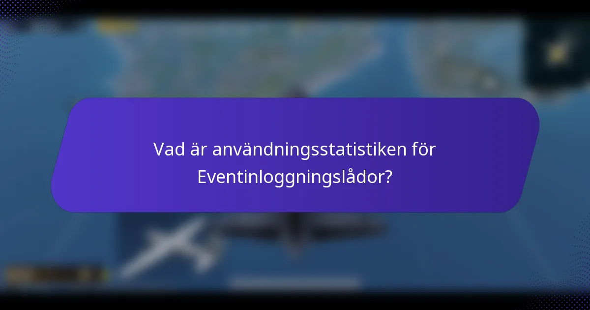 Vad är användningsstatistiken för Eventinloggningslådor?
